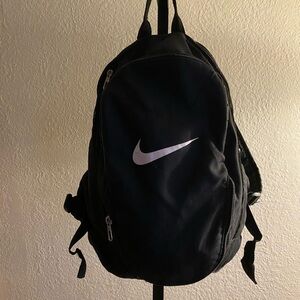 Nike Black Backpack with White Logo
